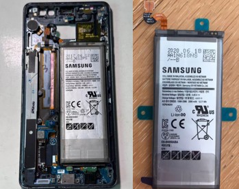 Left - Samsung Galaxy Note 7 Battery, Right - Samsung Galaxy Note 8 Battery.jpg